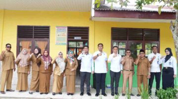 Gunting Pita, Karutan Pangkalan Brandan Resmikan Perbaikan Sarana dan Prasarana Umum SDN 054996 Pelawi